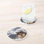 Dessous De Verre En Grès Dessous de verre Sibérien de grès Husky (Côté)