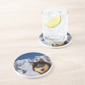 Dessous De Verre En Grès Dessous de verre Sibérien de grès Husky (Côté)