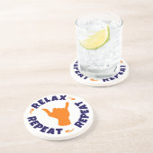 Dessous De Verre En Grès Détendez-vous. Recommencer. Recommencer. (Côté)