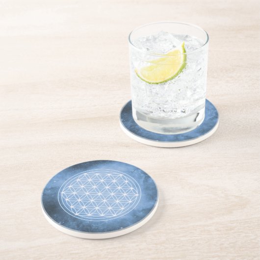 Dessous De Verre En Grès Détermination – Fleur de Vie (Côté)