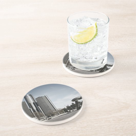 Dessous De Verre En Grès Detroit du centre (Côté)