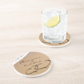 Dessous De Verre En Grès Deux Hearts (Côté)