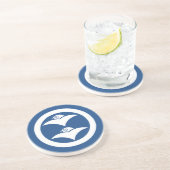 Dessous De Verre En Grès Deux oies sauvages en cercle (Côté)