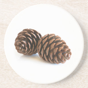 Dessous De Verre En Grès Deux pinecones