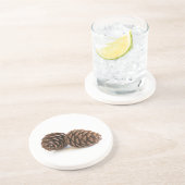 Dessous De Verre En Grès Deux pinecones (Côté)
