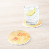 Dessous De Verre En Grès Deux poissons rouges (Côté)