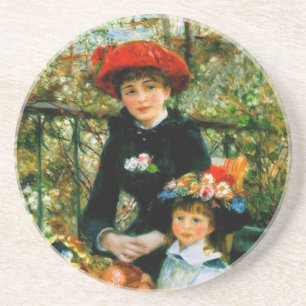 Dessous De Verre En Grès Deux Sœurs sur la terrasse par Renoir
