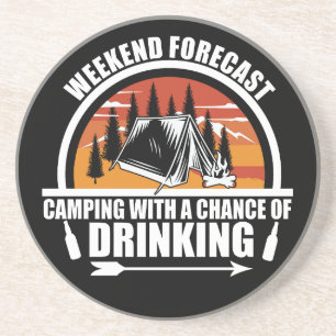 Dessous De Verre En Grès Devis de camping amusant