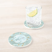 Dessous De Verre En Grès Devis de sirène de Parties scintillant bleu Girly (Côté)