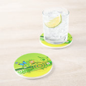 Dessous de verre en grès d'explosion printanière (Côté)