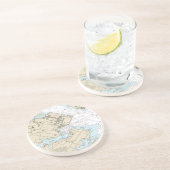 Dessous De Verre En Grès Diagramme de port d'Annapolis (Côté)