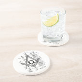 Dessous De Verre En Grès Diagramme des degrés maçonniques (Côté)