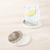 Dessous De Verre En Grès Diagramme nautique antique, grunge (Côté)