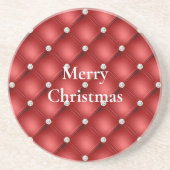 Dessous De Verre En Grès Diamant rouge (Devant)