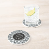 Dessous De Verre En Grès Diamants blancs 10e anniversaire de Mariage (Côté)