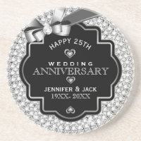 Diamants noirs et blancs 25e anniversaire du Maria