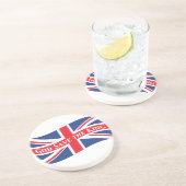 Dessous De Verre En Grès Dieu sauve le roi avec Union Jack (Côté)