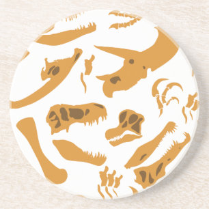 Dessous De Verre En Grès Dinosaur Bones
