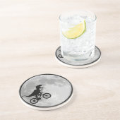 Dessous De Verre En Grès Dinosaur Vélo & Lune (Côté)
