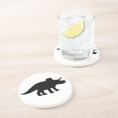 Dessous De Verre En Grès Dinosaure de Triceratops (Côté)
