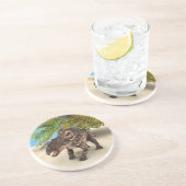 Dessous De Verre En Grès Dinosaure Einiosaurus (Côté)