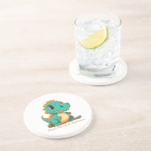 Dessous De Verre En Grès Dinosaures féroces (Côté)