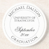 Dessous De Verre En Grès Diplôme de l'Université ou du Collège Personnalisé (Devant)