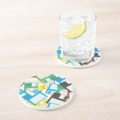 Dessous De Verre En Grès Disquettes (Côté)