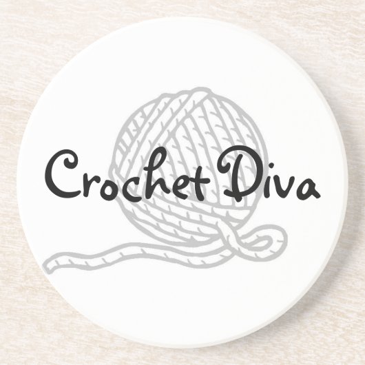Dessous De Verre En Grès Diva de crochet (Devant)