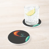 Dessous De Verre En Grès Divergence Cosmique (Côté)