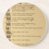 Dessous De Verre En Grès dix commandements (Devant)