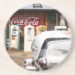 Dessous De Verre En Grès Dixon, Nouveau Mexique, Etats-Unis. Voiture