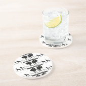 Dessous De Verre En Grès Doggenlogo Noir Gris (Côté)