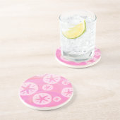 Dessous De Verre En Grès Dollar de sable blanc et rose (Côté)