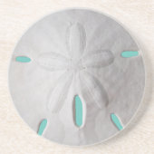 Dessous De Verre En Grès Dollar de sable océan plage été turquoise blanc (Devant)