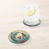 Dessous De Verre En Grès Dolphin Love 1 (Côté)