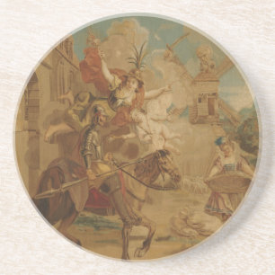 Dessous De Verre En Grès Don Quichotte guidé par la Folie, tapisserie du XV