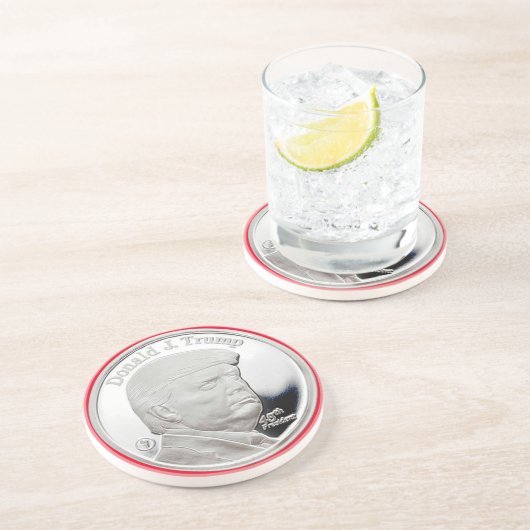 DESSOUS DE VERRE EN GRÈS DONALD TRUMP (Côté)