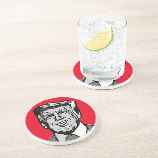 DESSOUS DE VERRE EN GRÈS DONALD TRUMP (Côté)