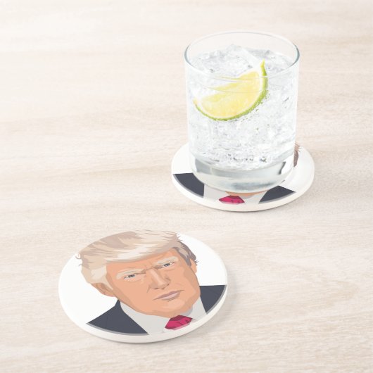DESSOUS DE VERRE EN GRÈS DONALD TRUMP (Côté)