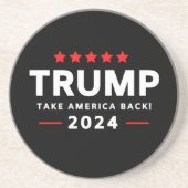 Dessous De Verre En Grès Donald Trump 2024 et l'Amérique (Devant)