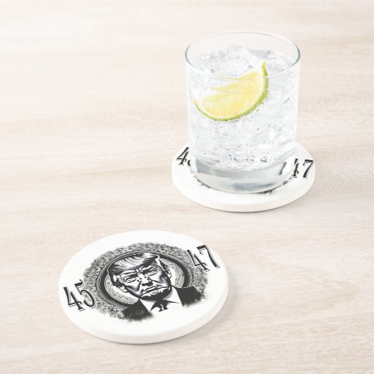 Dessous De Verre En Grès Donald Trump 45/47 (Côté)