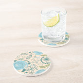 Dessous De Verre En Grès Doodles de fleurs (Côté)