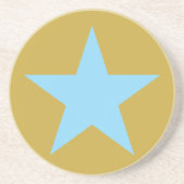 Dessous de verre en grès doré avec BlueStar Drink (Devant)