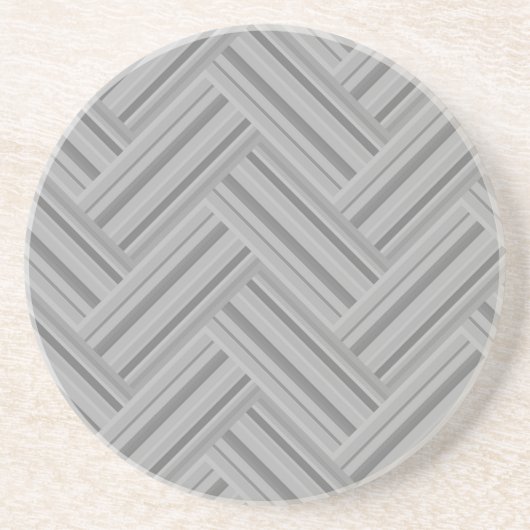 Dessous De Verre En Grès Double blanc de Grey stripes (Devant)