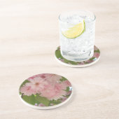 Dessous De Verre En Grès Double floraison cerisier II printemps fleuri (Côté)