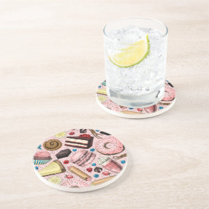 Dessous De Verre En Grès Douceurs sur rose