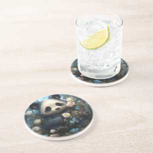 Dessous De Verre En Grès Doux Ours De Panda Chez Les Roses De La Jungle