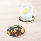 Dessous De Verre En Grès Doux tournevis en verre chien Rottweiler (Côté)