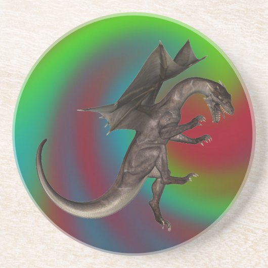 Dessous De Verre En Grès Dragon (Devant)